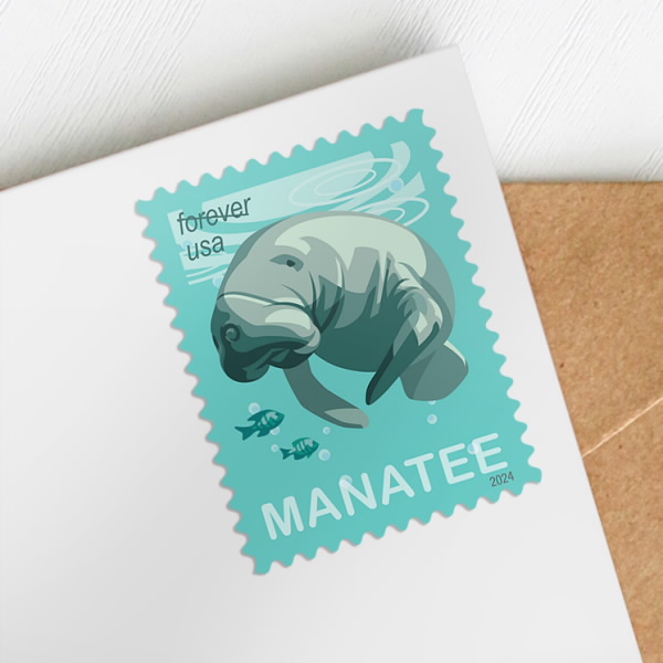 2024 Save Manatees Stamps - Forever Stamps