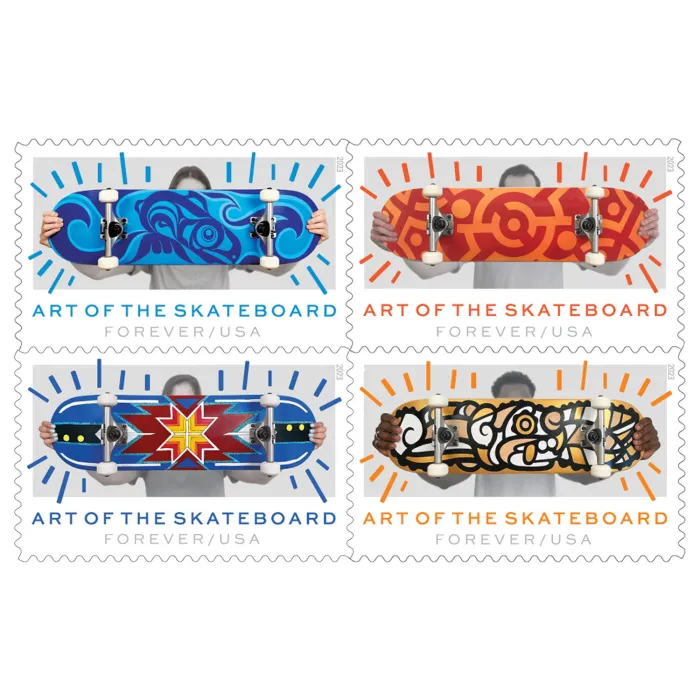 2023 Art of the Skateboard Stamps - Forever Stamps