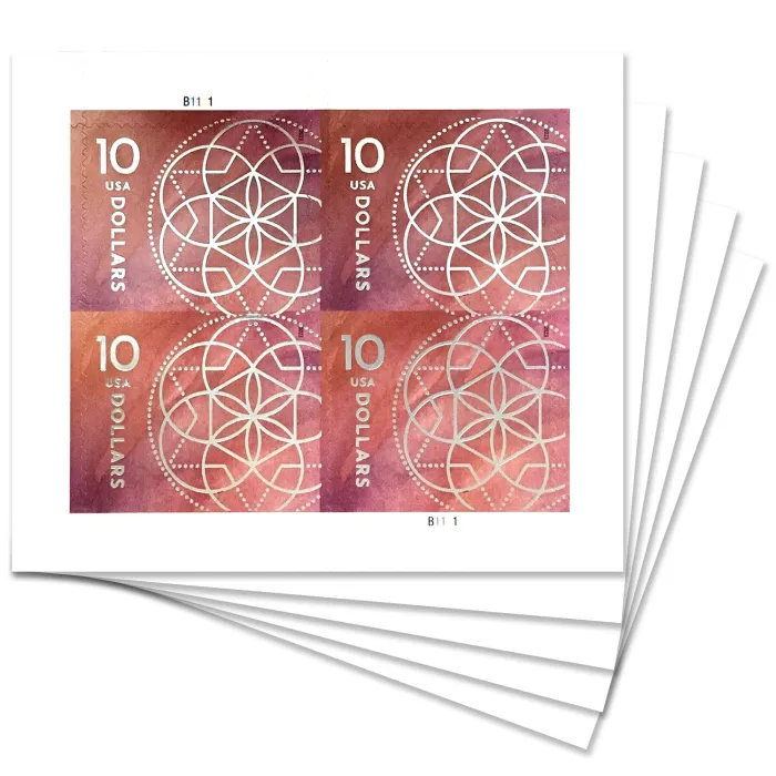 2023 $10 Floral Geometry Stamps - Forever Stamps