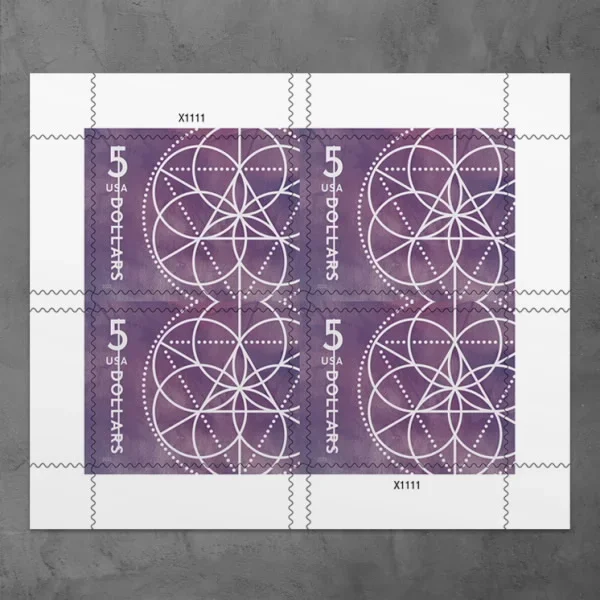 2022 $5 Floral Geometry Stamps - Forever Stamps