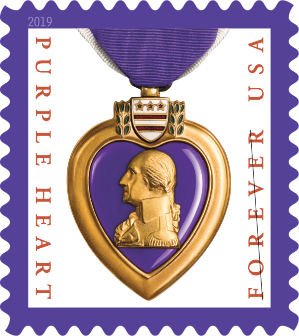 2019 Purple Hear Medal Stamps - Forever Stamps