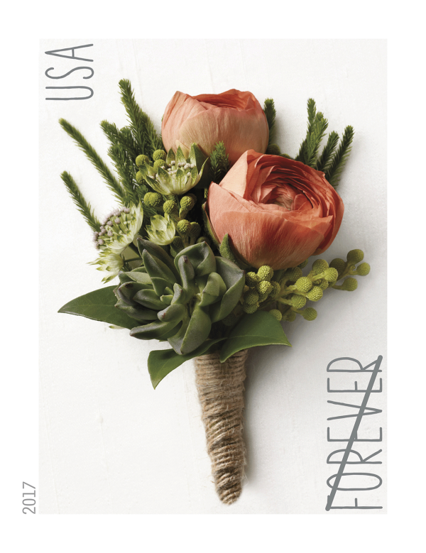 2017 Celebration Boutonniere Stamps - Forever Stamps