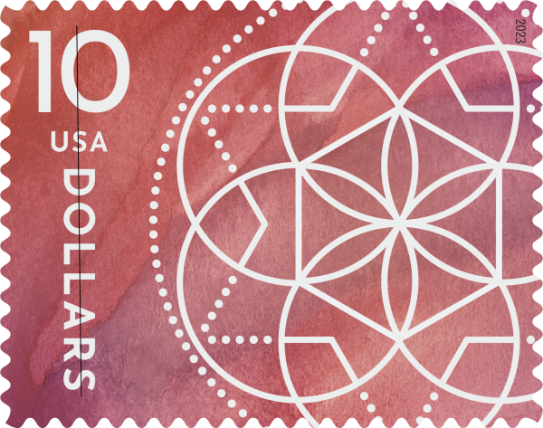 2023 $10 Floral Geometry Stamps - Forever Stamps