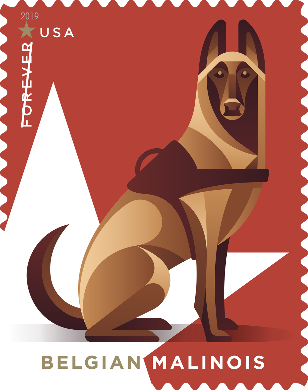 2019 Military Working Dogs Stamps 100 PCS - Forever Stamps