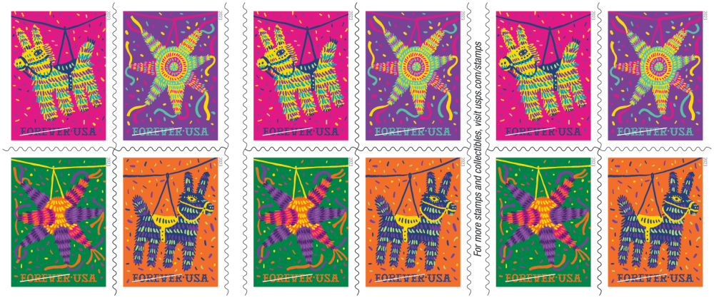 2023 Piñatas! Stamps 100 PCS - Forever Stamps