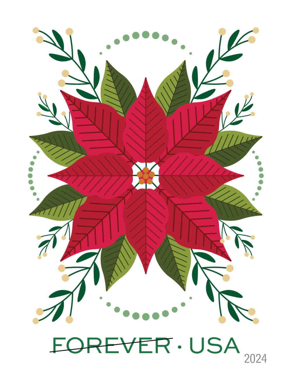 2024 Holiday Joy Stamps - Forever Stamps