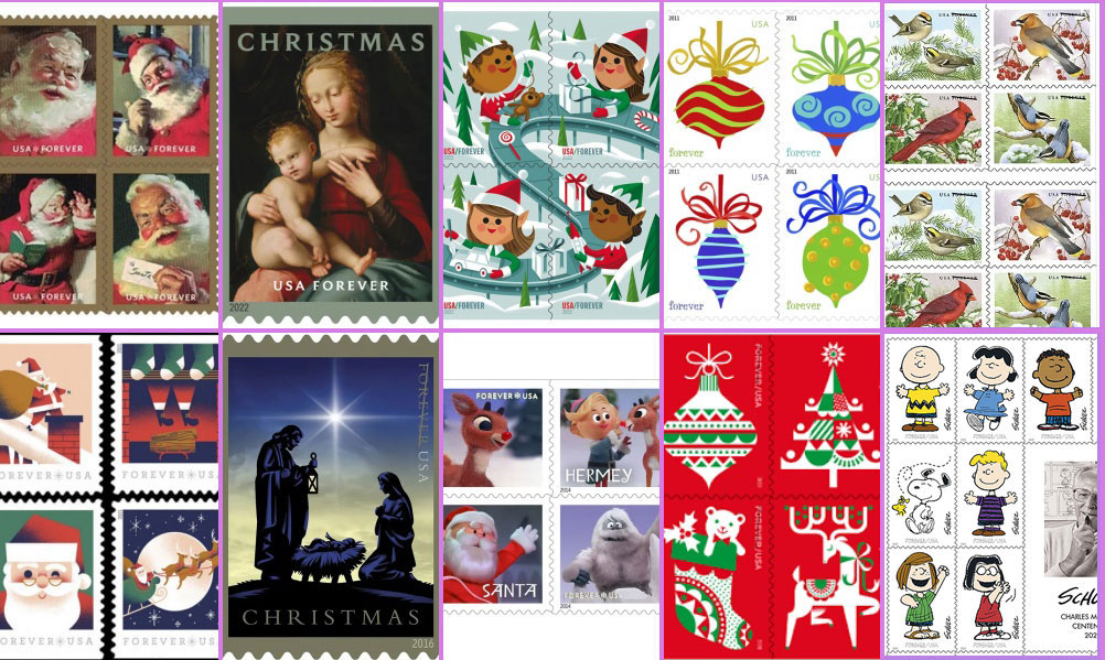 Christmas Stamp Blind Box 500 PCS BIG SALE，100 PCS of 5 styles - Forever Stamps